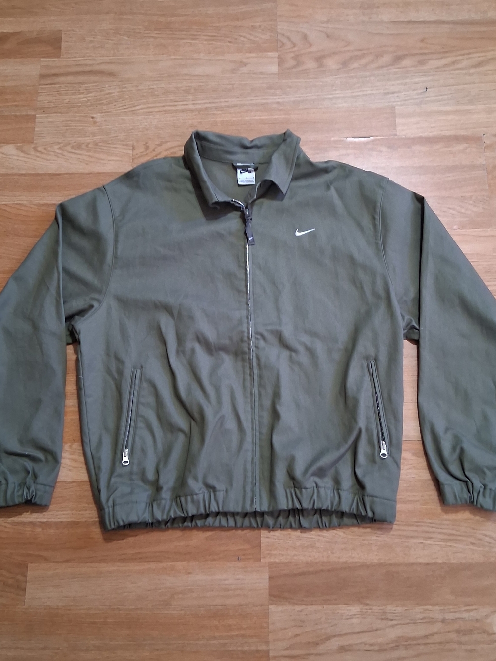 Nike  SB Olive Green Lightweight Zip-Up Shirt Jacket